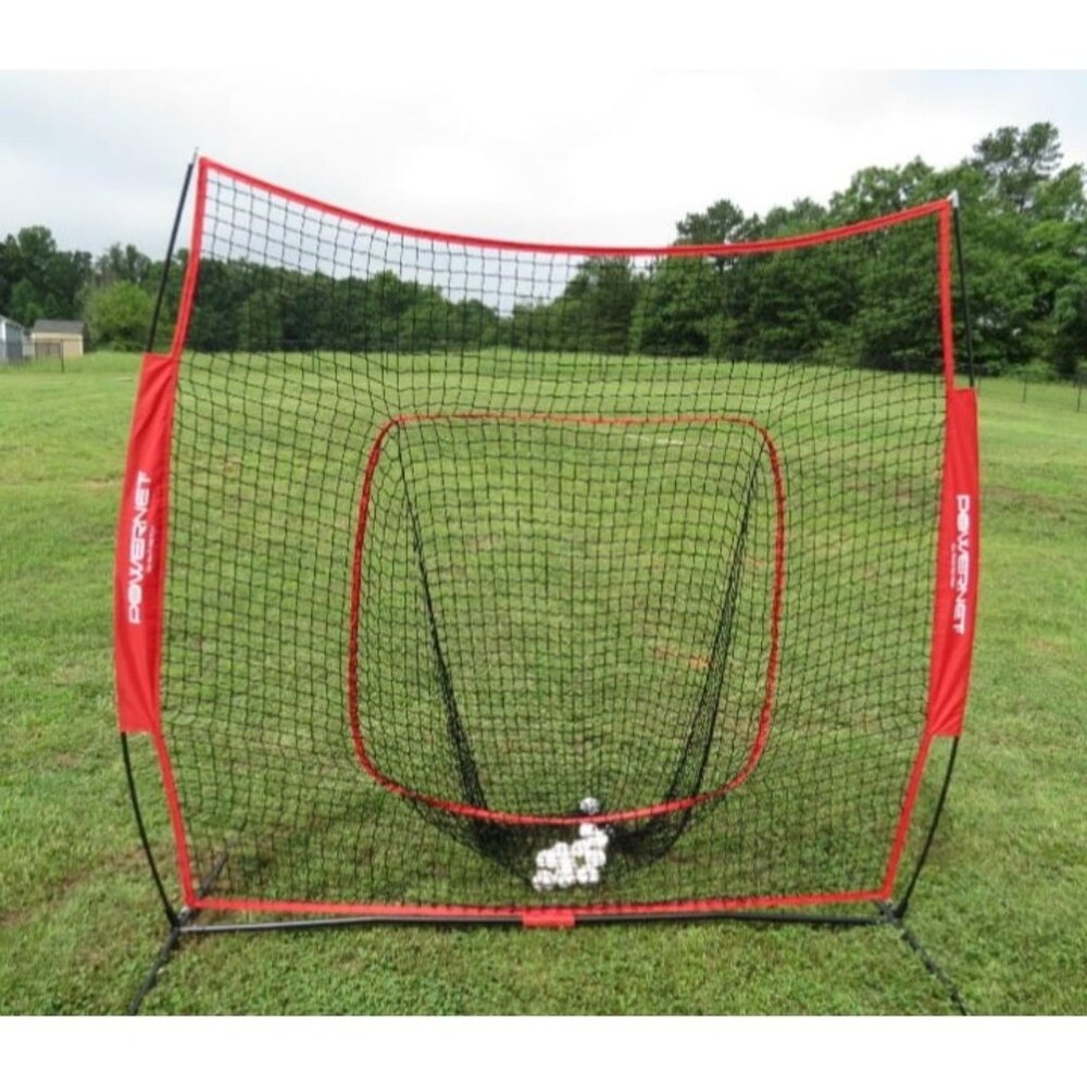 Baseball Softball Practice Net for Hitting and Throwing with 7x7 Bow Frame